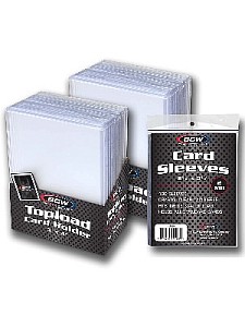 BCW 50-Count Topload Card Holders and 100-Count Sleeves